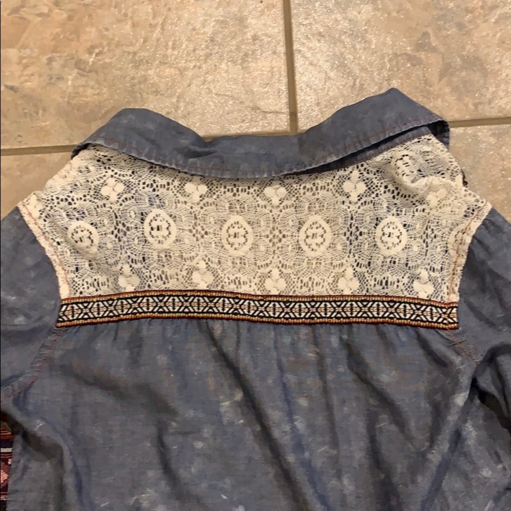 Gimmicks patterned flannel denim shirt - Picture 6 of 8